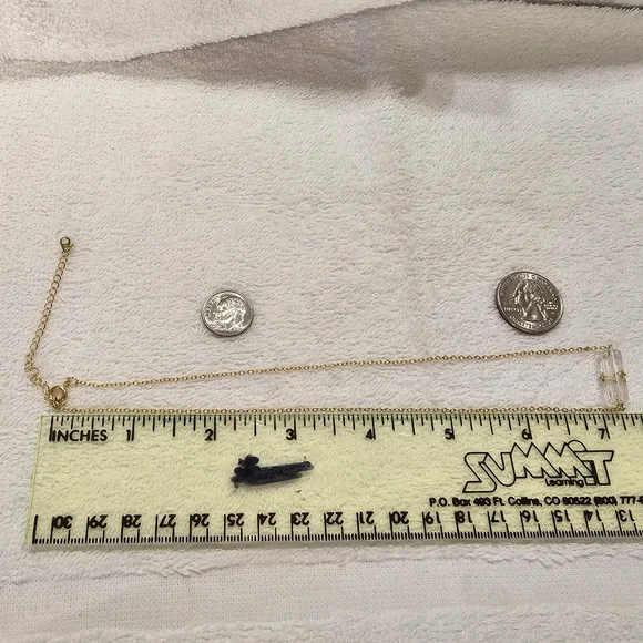 SU 925 Vermeil Crystal Lozenge Necklace with CZs - Picture 13 of 14